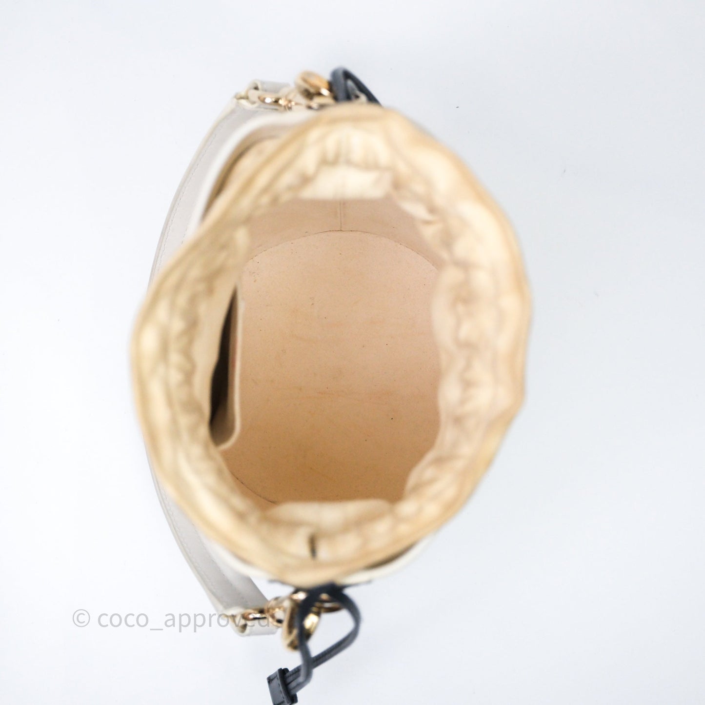 Dior Small Vibe Bucket Bag White Navy Smooth Calfskin