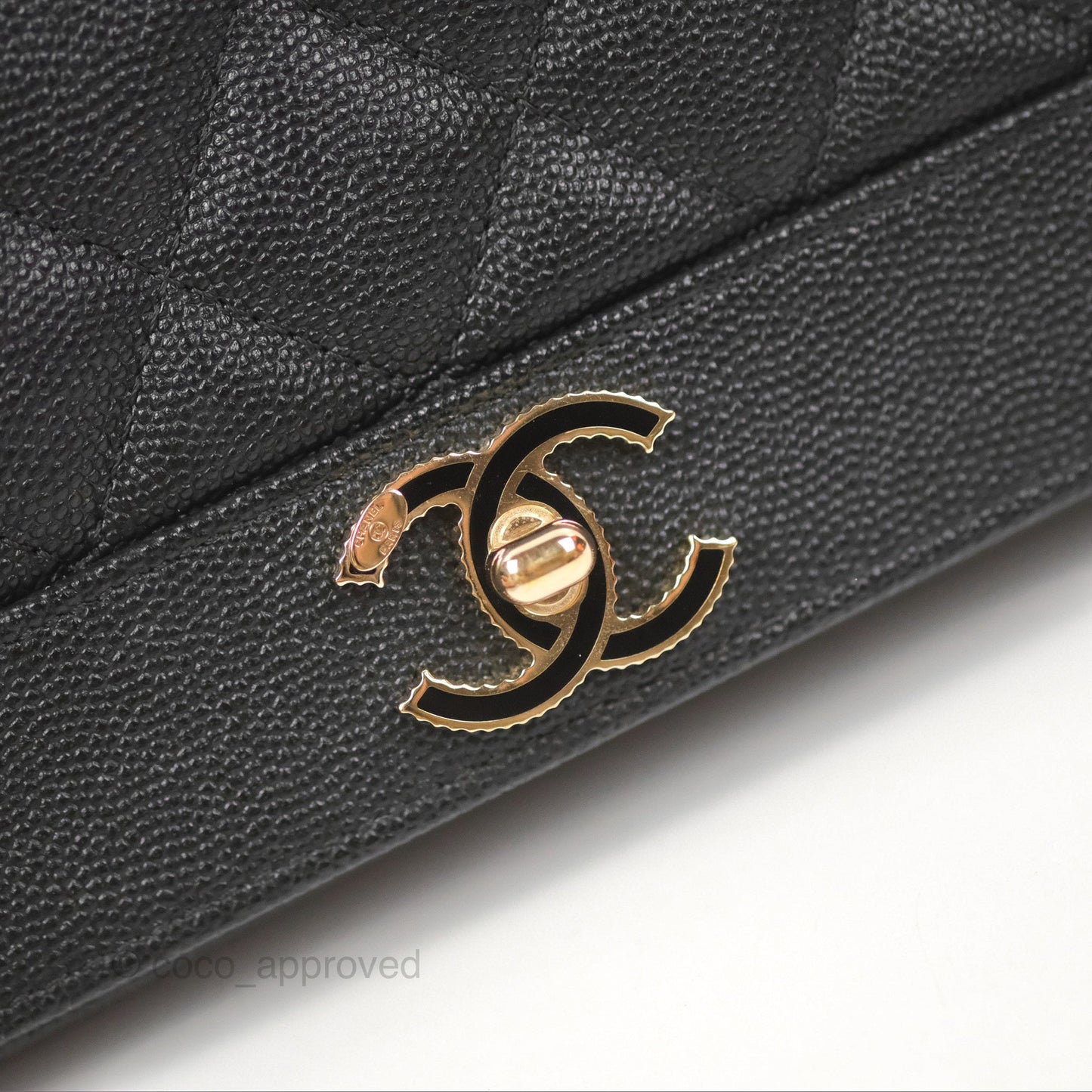 Chanel Mademoiselle WOC Black Caviar Gold Hardware