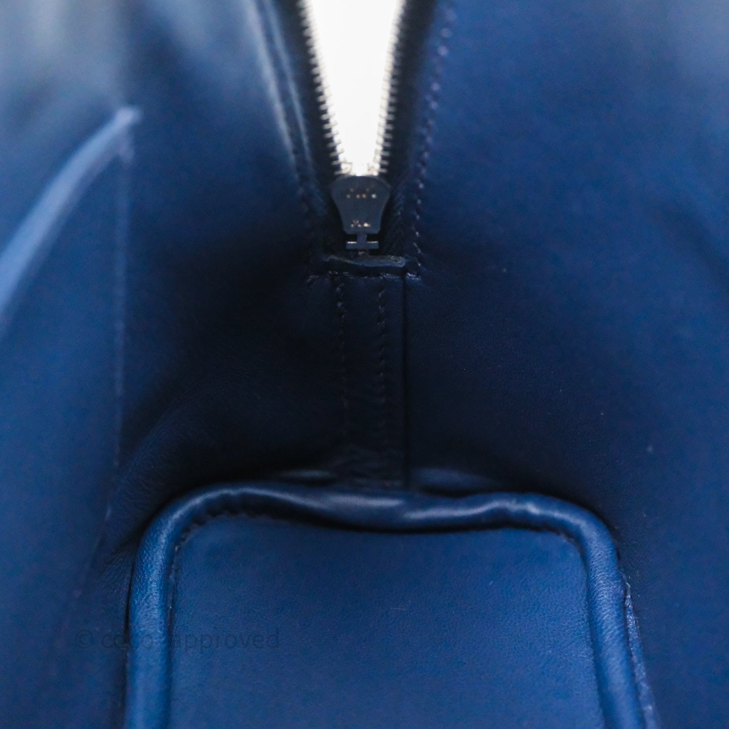 Hermès Bolide Mini 1923 Bleu Chèvre Mysore Palladium Hardware