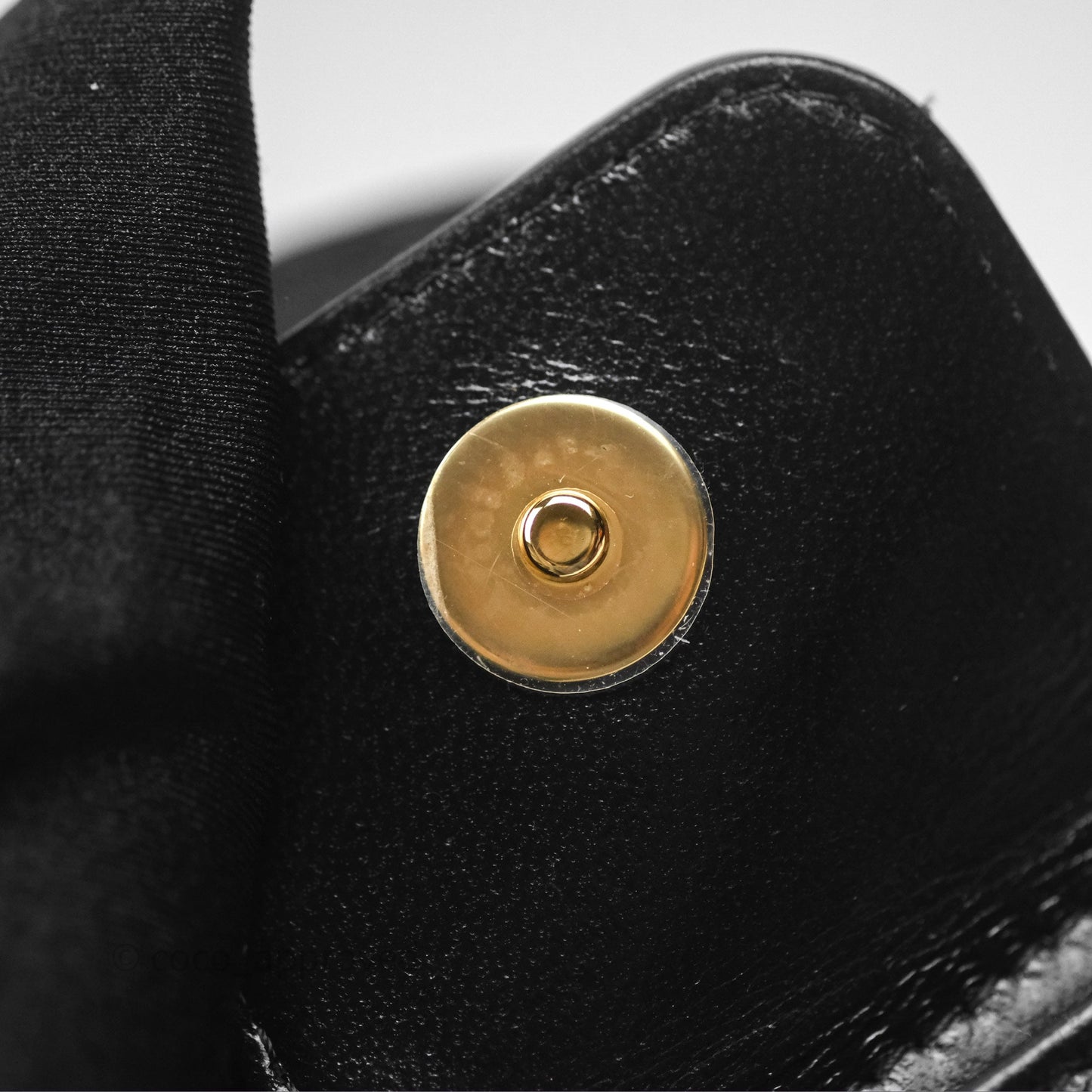 Chanel Cargo Pocket Top Handle Vanity with Chain Black Shiny Lambskin Gold Hardware 22K