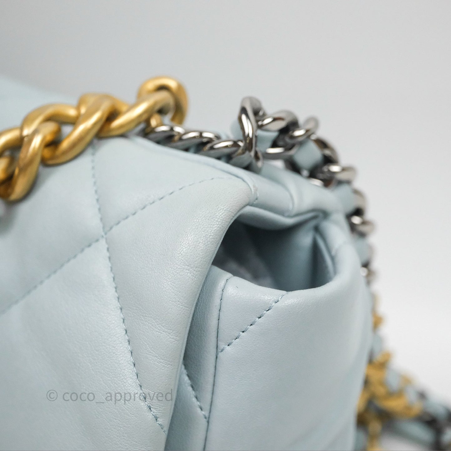 Chanel 19 Medium Blue Mixed Hardware