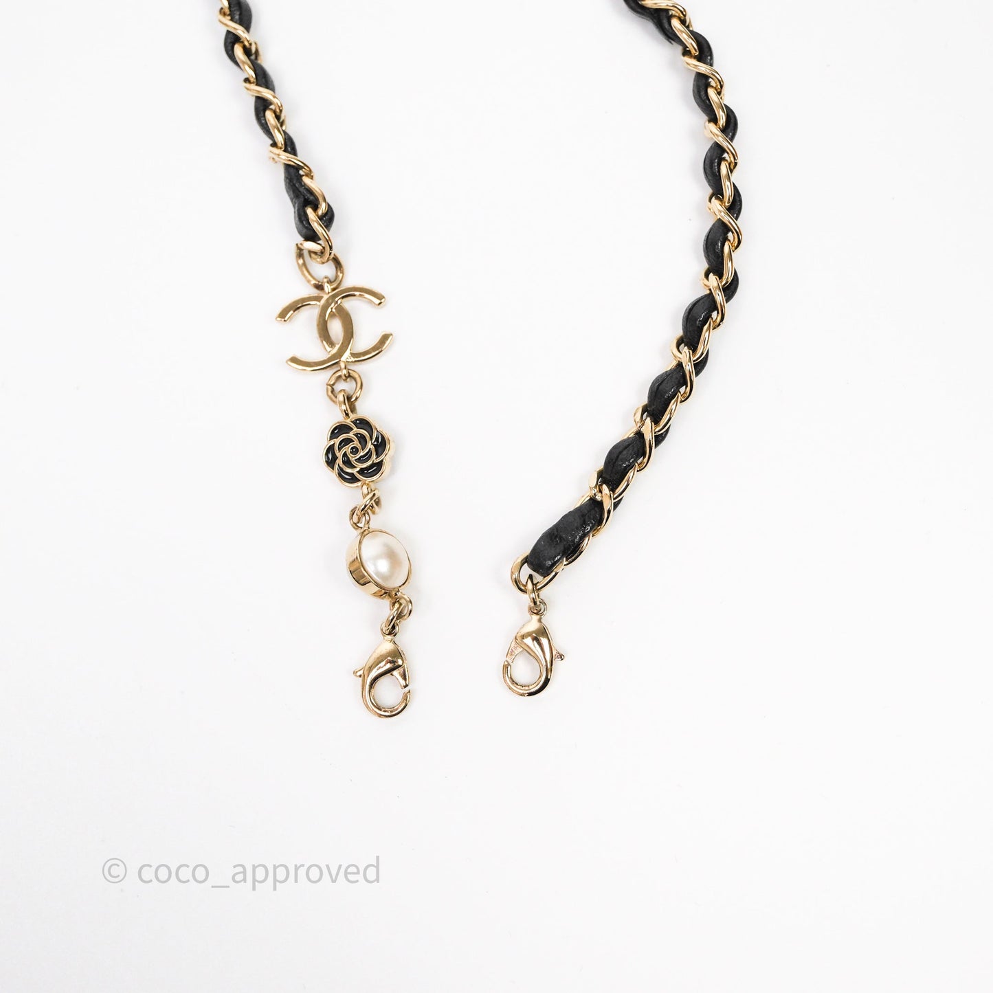 Chanel CC Chain-Link Square Sunglasses Black