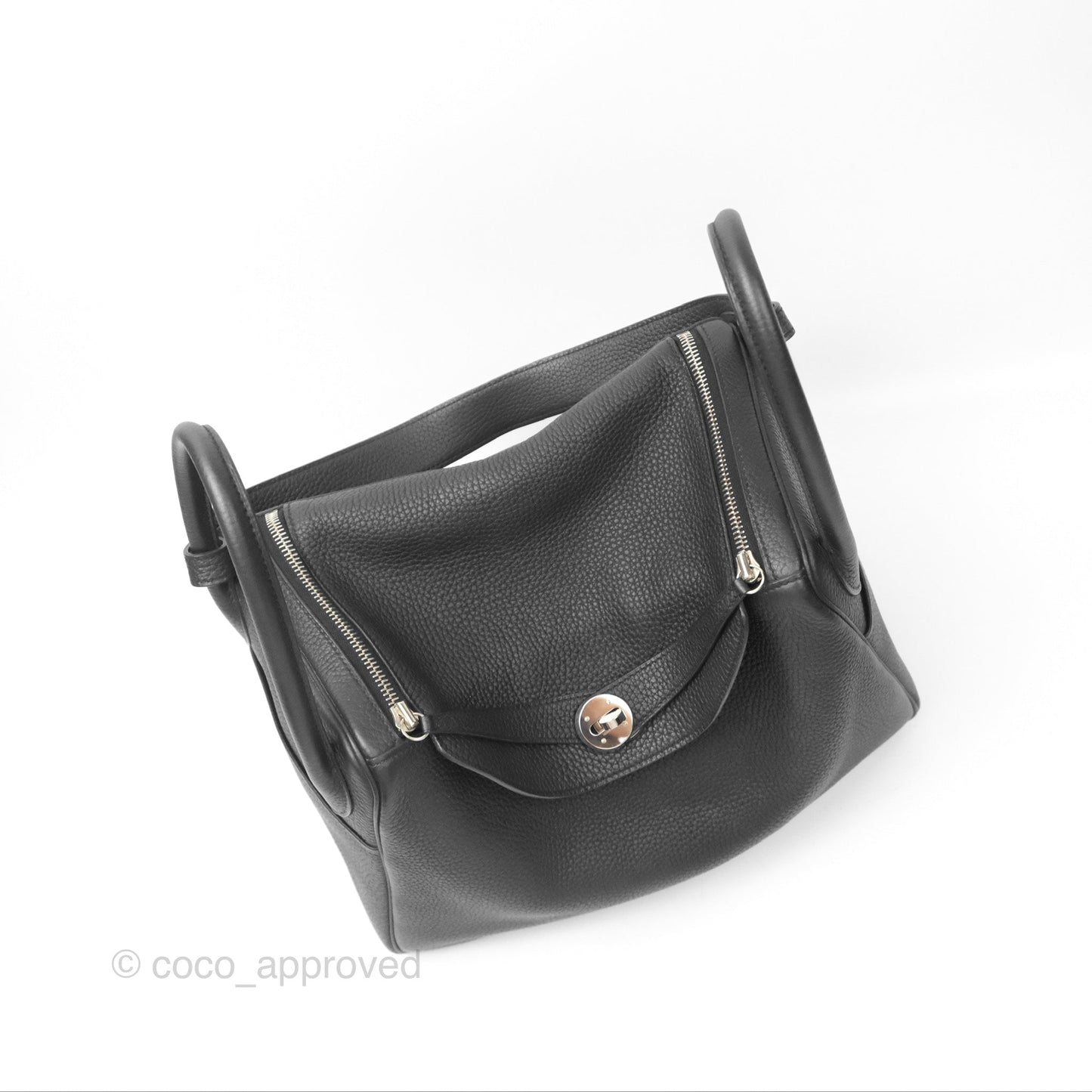 Hermès Lindy 30 Black Clemence Palladium Hardware
