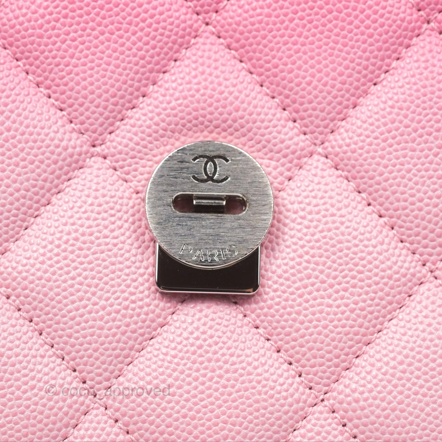 Chanel Mini Flap Bag Pink Ombre Caviar Pink Lacquered Metal Hardware 24C