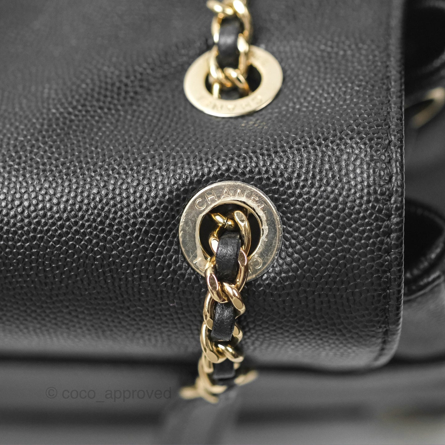 Chanel Quilted Business Affinity Backpack Black Caviar Gold Hardware