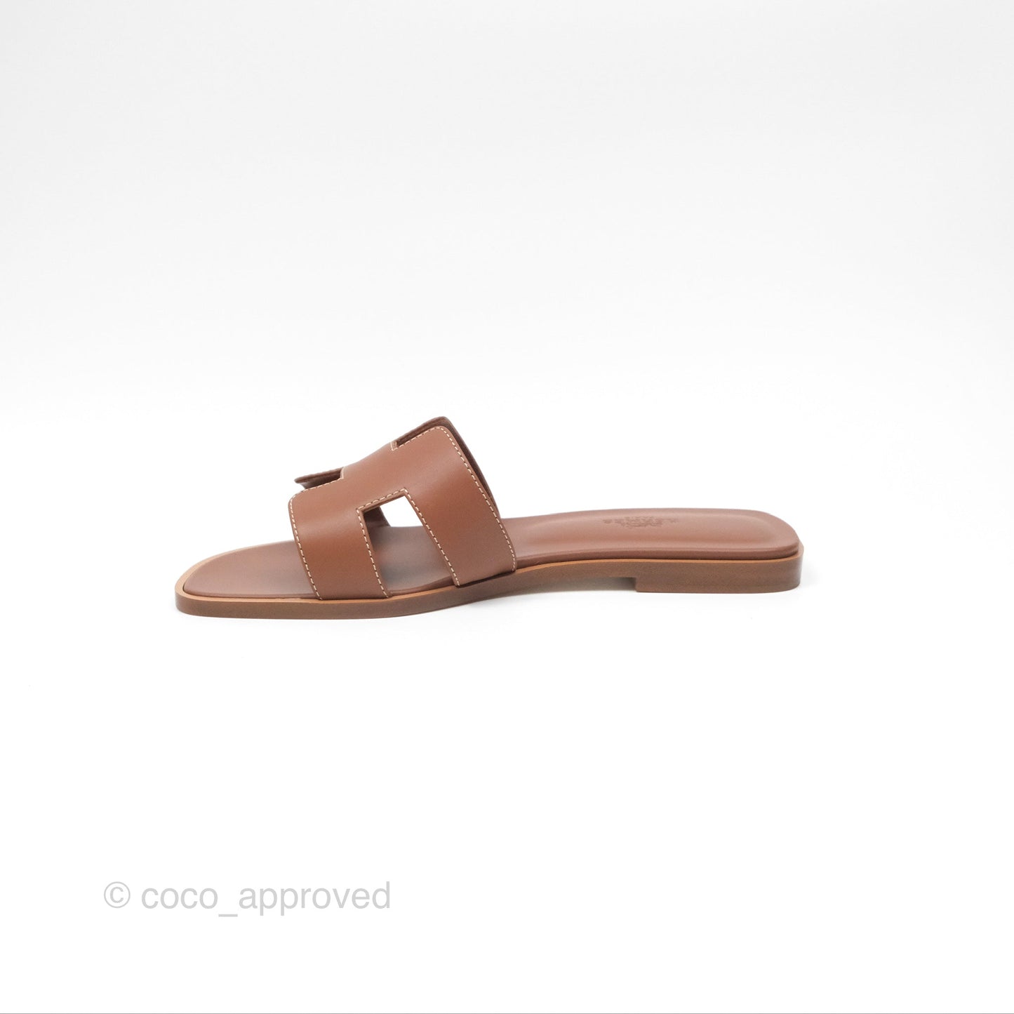 Hermès Oran Sandals Gold Swift Size 36.5
