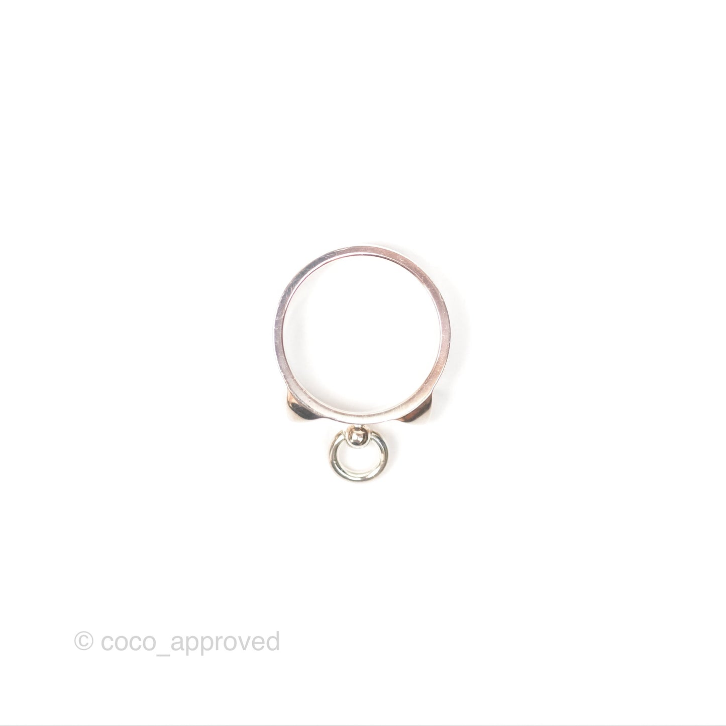Hermes Collier de Chien Ring PM Sterling Silver Size 52