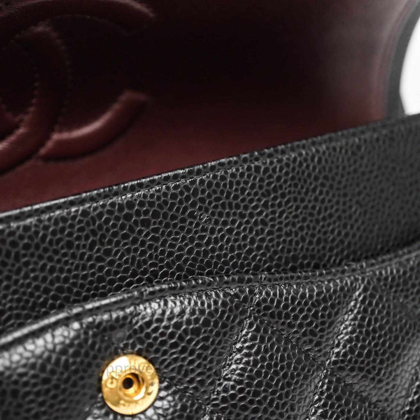 Chanel Classic M/L Medium Flap Quilted Black Caviar Gold Hardware