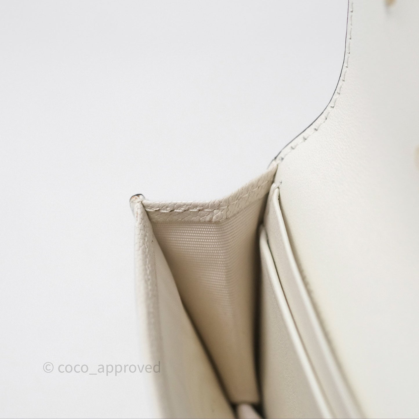 Christian Dior Saddle Bloom Card Holder Latte Goatskin