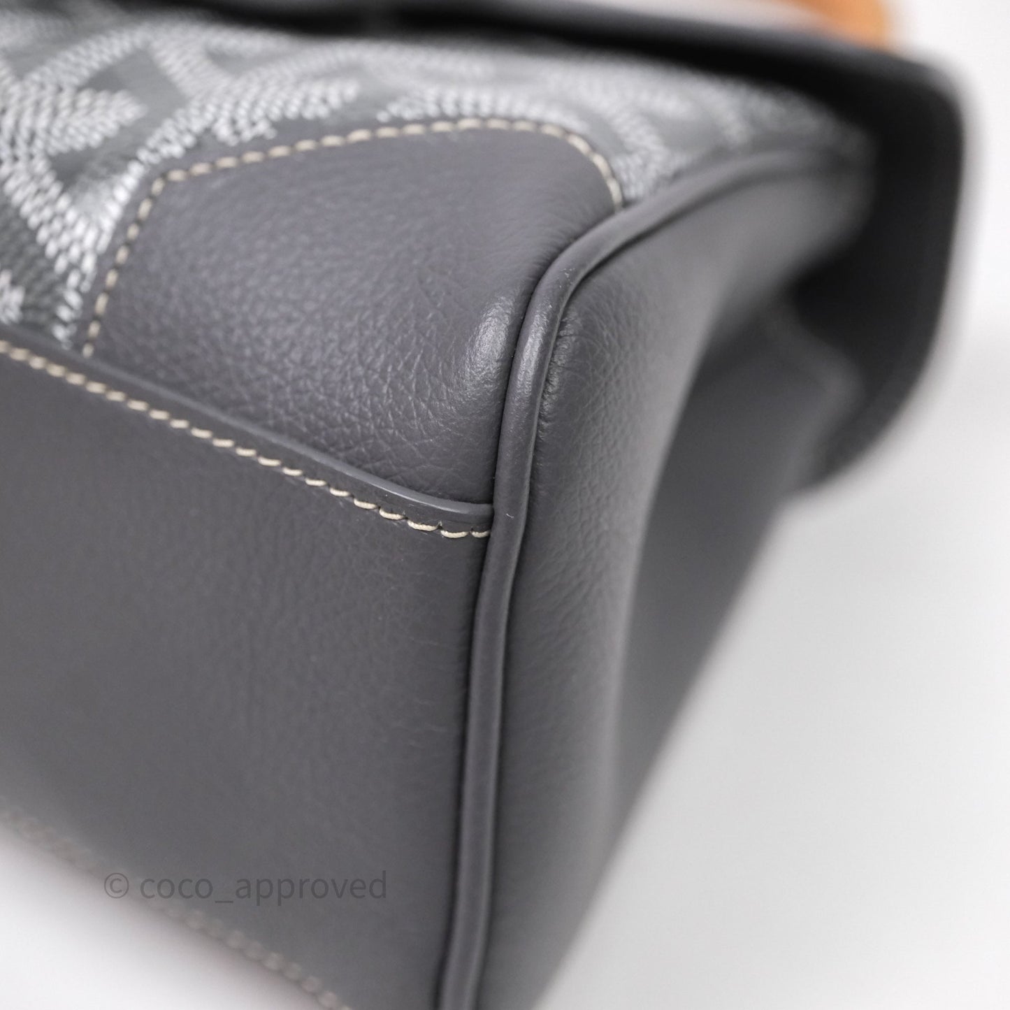 Goyard Saïgon Mini Bag Chevroches Calfskin Grey Silver Hardware