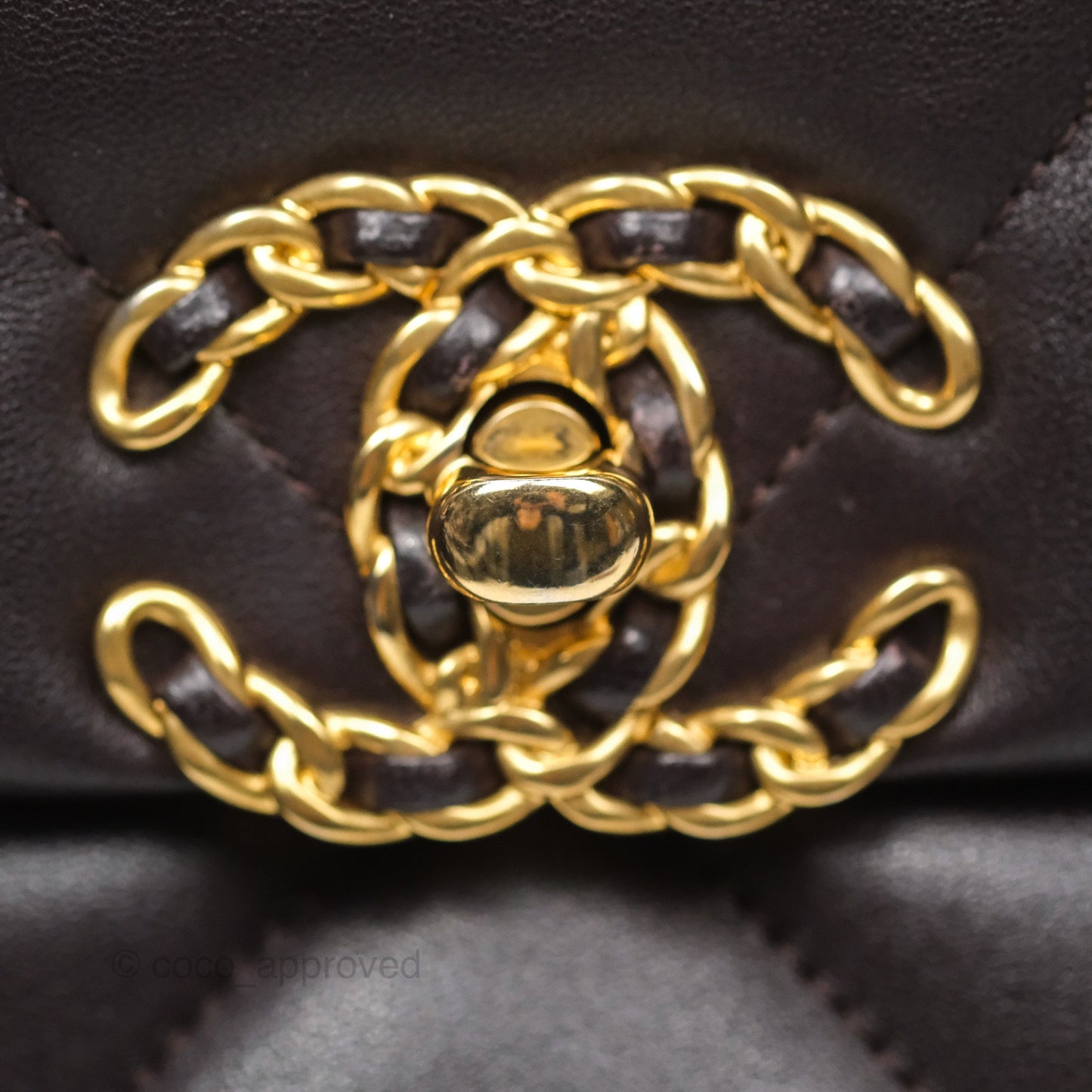 Chanel 19 Medium Dark Brown Mixed Hardware
