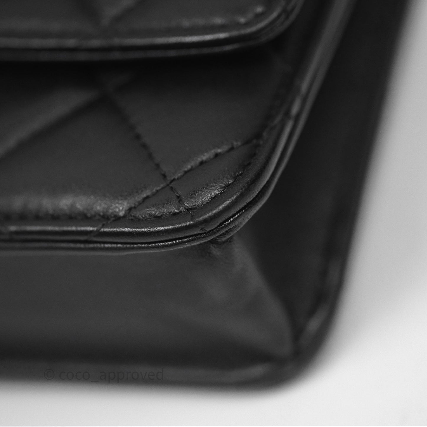 Chanel Quilted Classic Wallet on Chain WOC Black Lambskin Gold Hardware