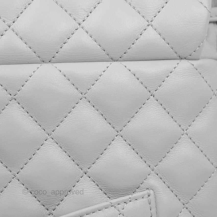 Chanel Large Quilted Urban Spirit Backpack Grey Gold Hardware