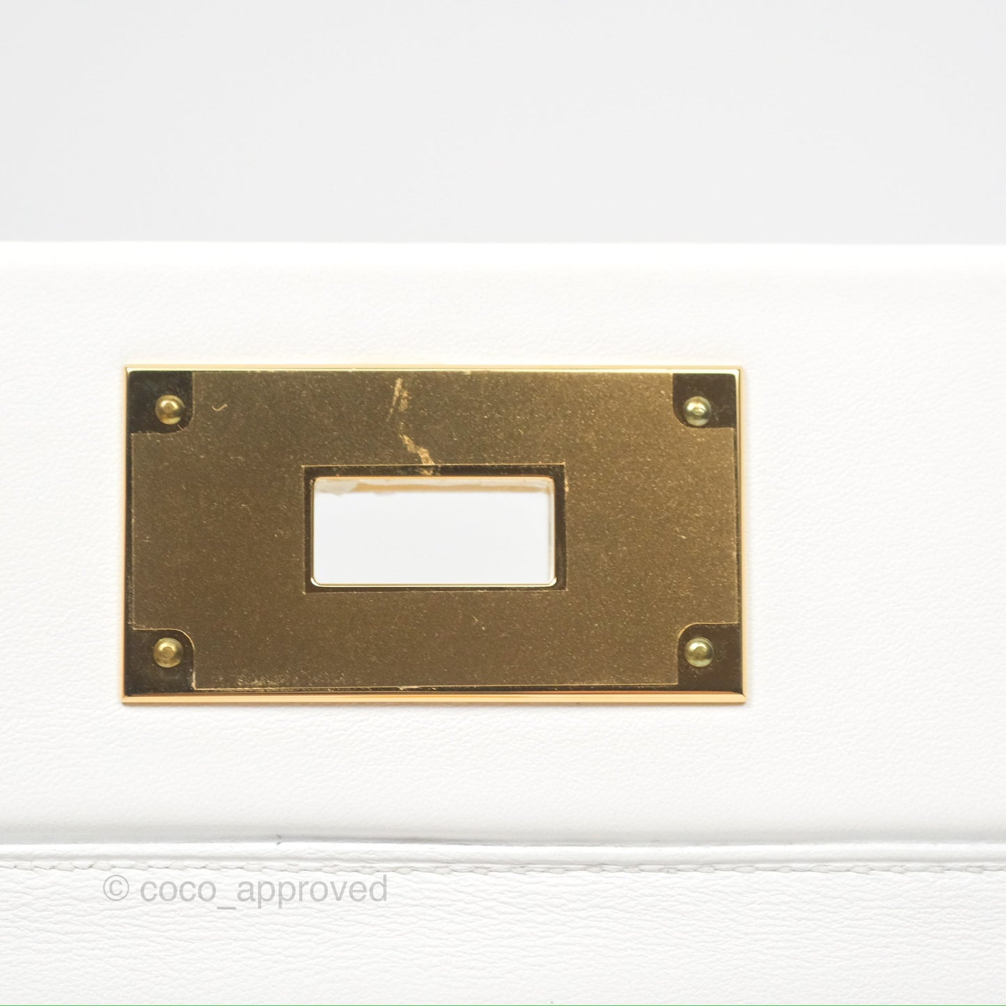 Hermès 24/24 21 Mini New White Evercolor/ Swift Gold Hardware