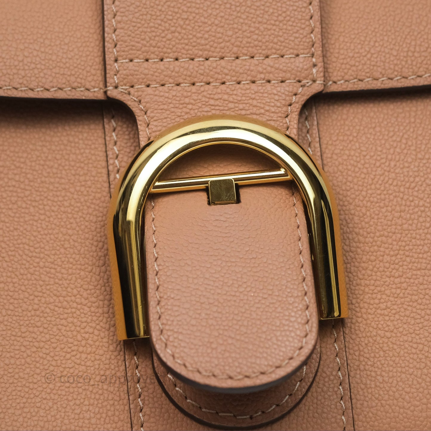 Delvaux Mini Brillant Bag Vison Grained Calfskin Gold Hardware with Twilly