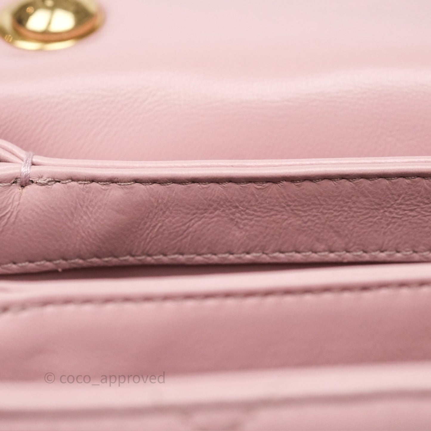 Chanel Mini Color Match Flap Quilted Pink Lambskin Aged Gold Hardware