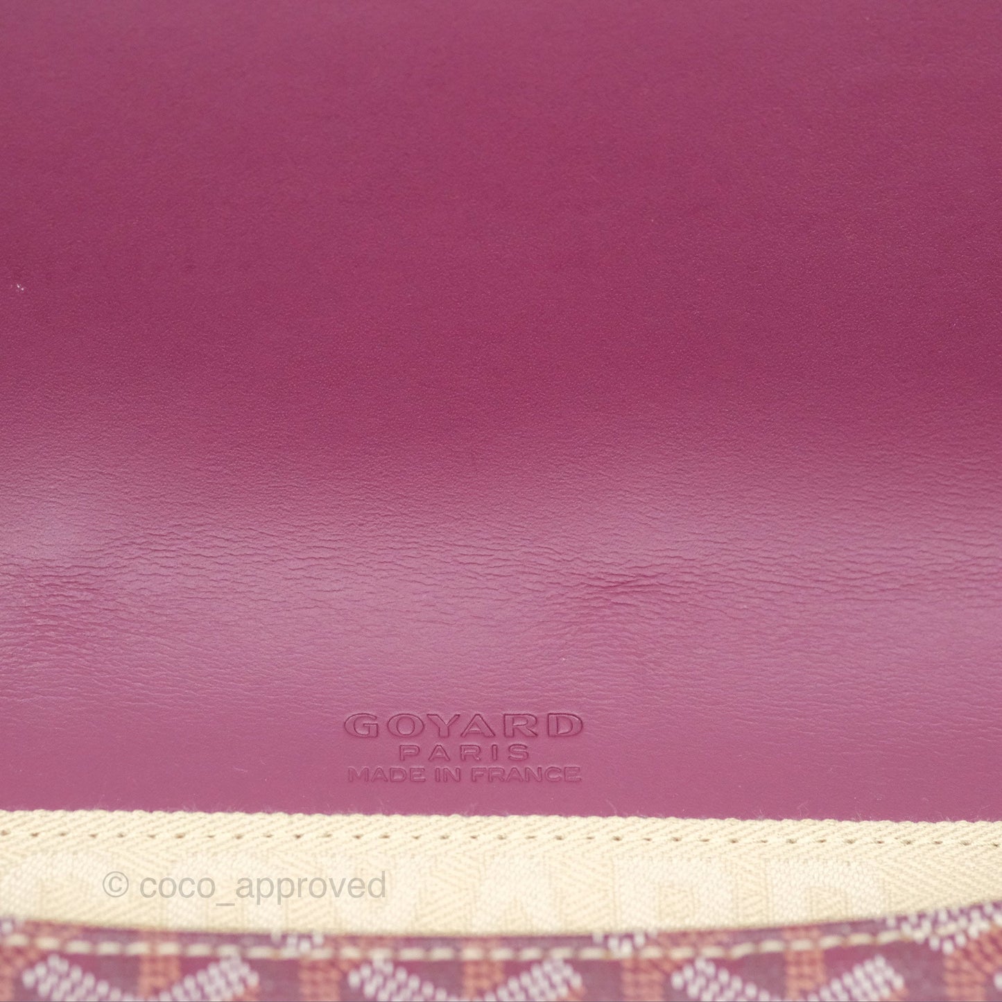 Goyard Monte-Carlo Bois Clutch Wine Red Goyardine Canvas