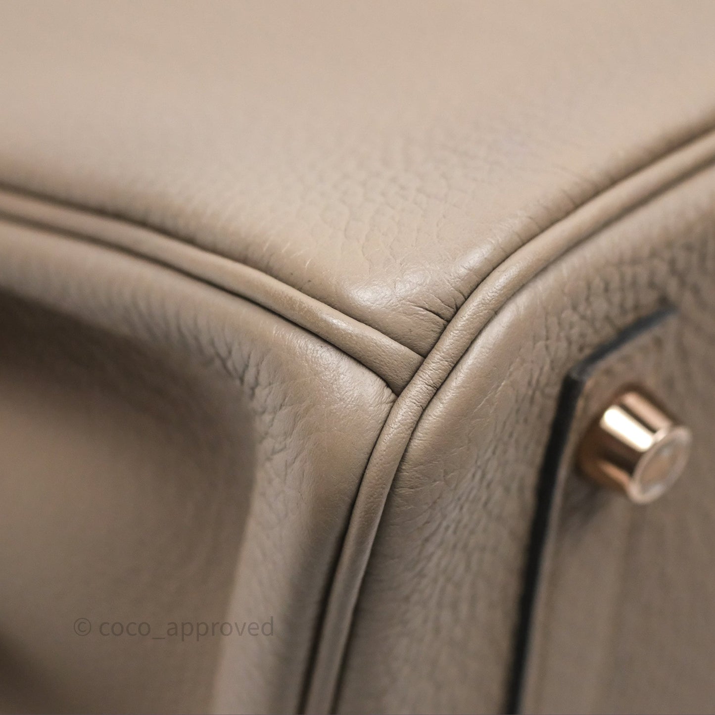 Hermès Birkin 30 Retourne Gris Asphalte M8 Togo Rose Gold Hardware
