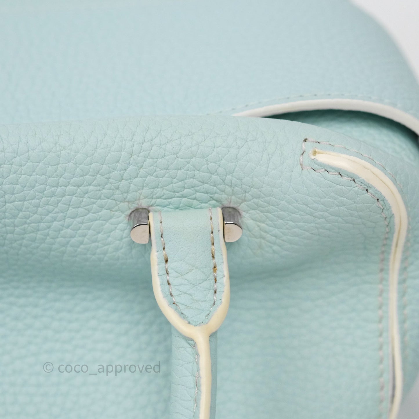 Delvaux Cool Box Mini Taurillon Soft Grained Calfskin Celadon