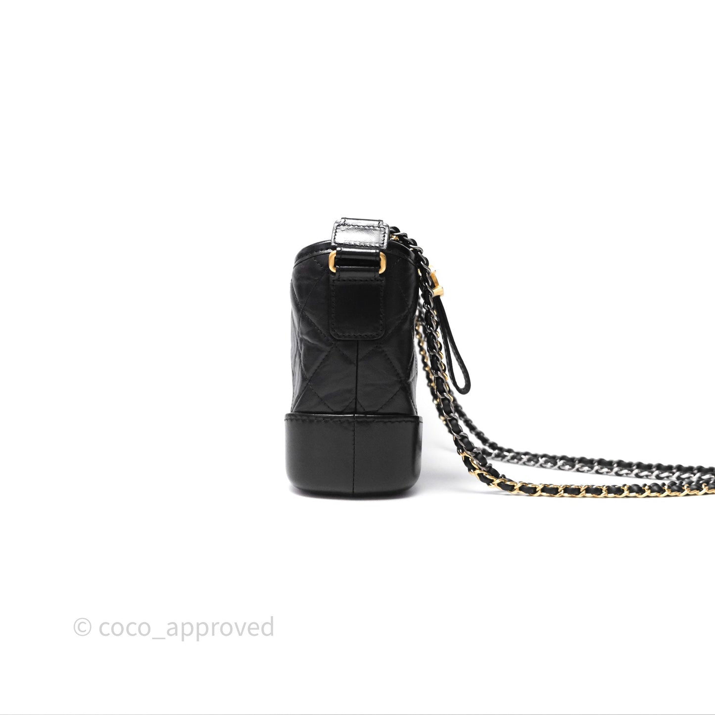 Chanel Small Gabrielle Hobo Quilted Black Aged Calfskin