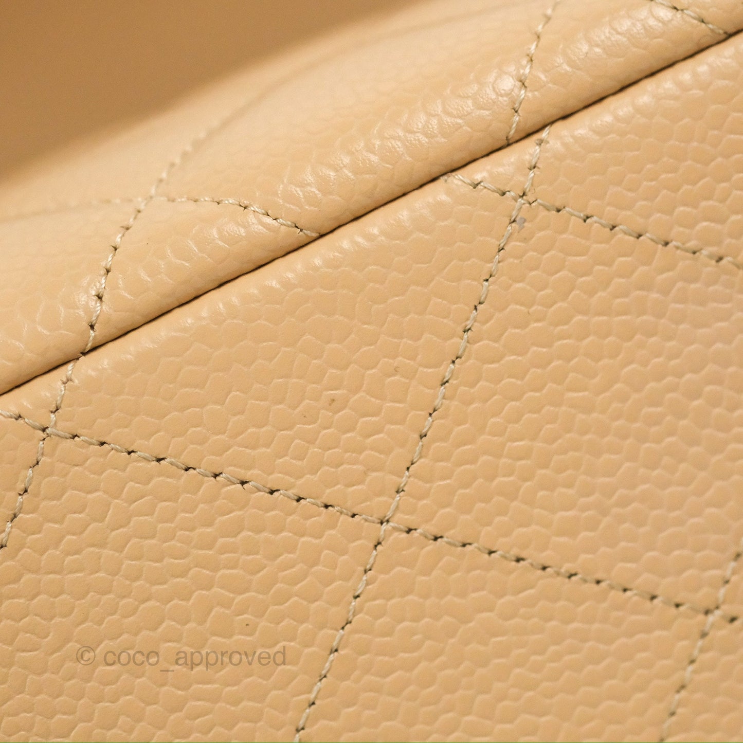 Chanel Jumbo Double Flap Beige Caviar Gold Hardware⁣⁣