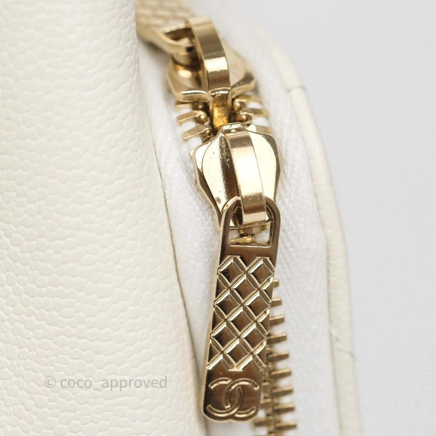 Chanel Quilted Business Affinity Backpack Ivory White Caviar Gold Hardware