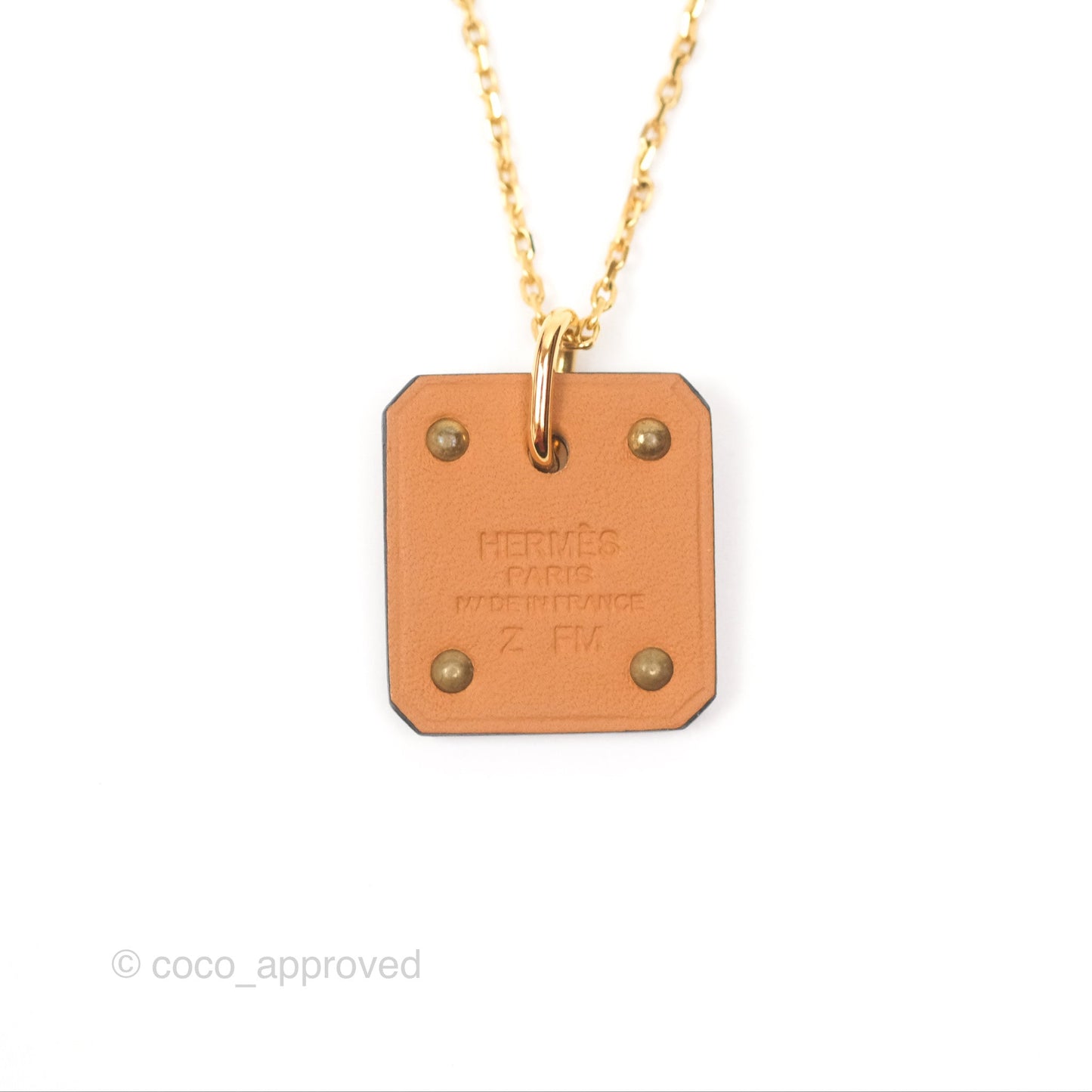 Hermès Swift As De Coeur Necklace Gold