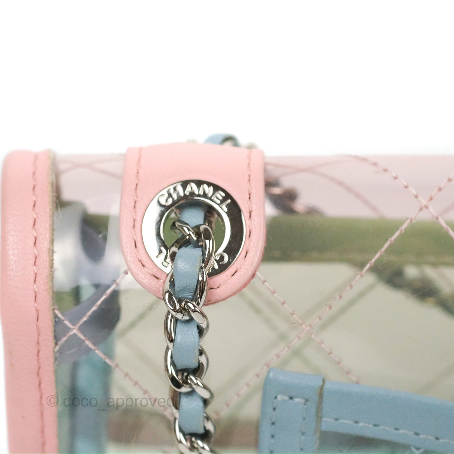 Chanel Mini Coco Splash Flap Bag PVC Lambskin Pink/Blue/Green Silver Hardware