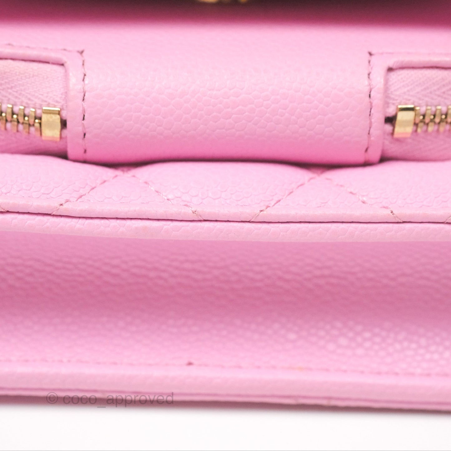 Chanel Business Affinity Clutch With Chain Pink Caviar Gold Hardware