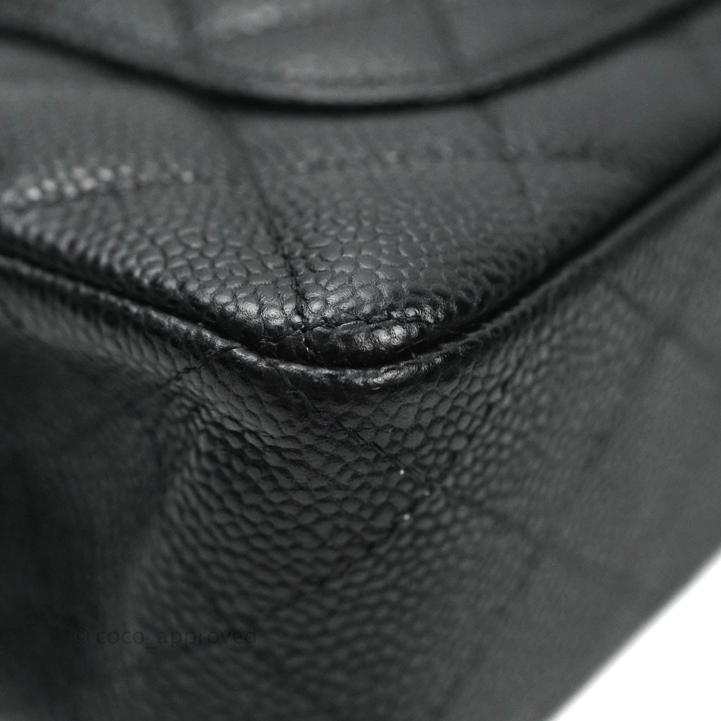 Chanel Classic Quilted Mini Rectangular Flap Black Caviar Silver Hardware