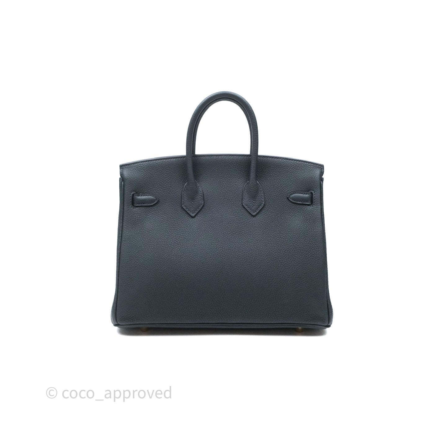 Hermès Birkin 25 Retourne Vert Rousseau V0 Togo Gold Hardware