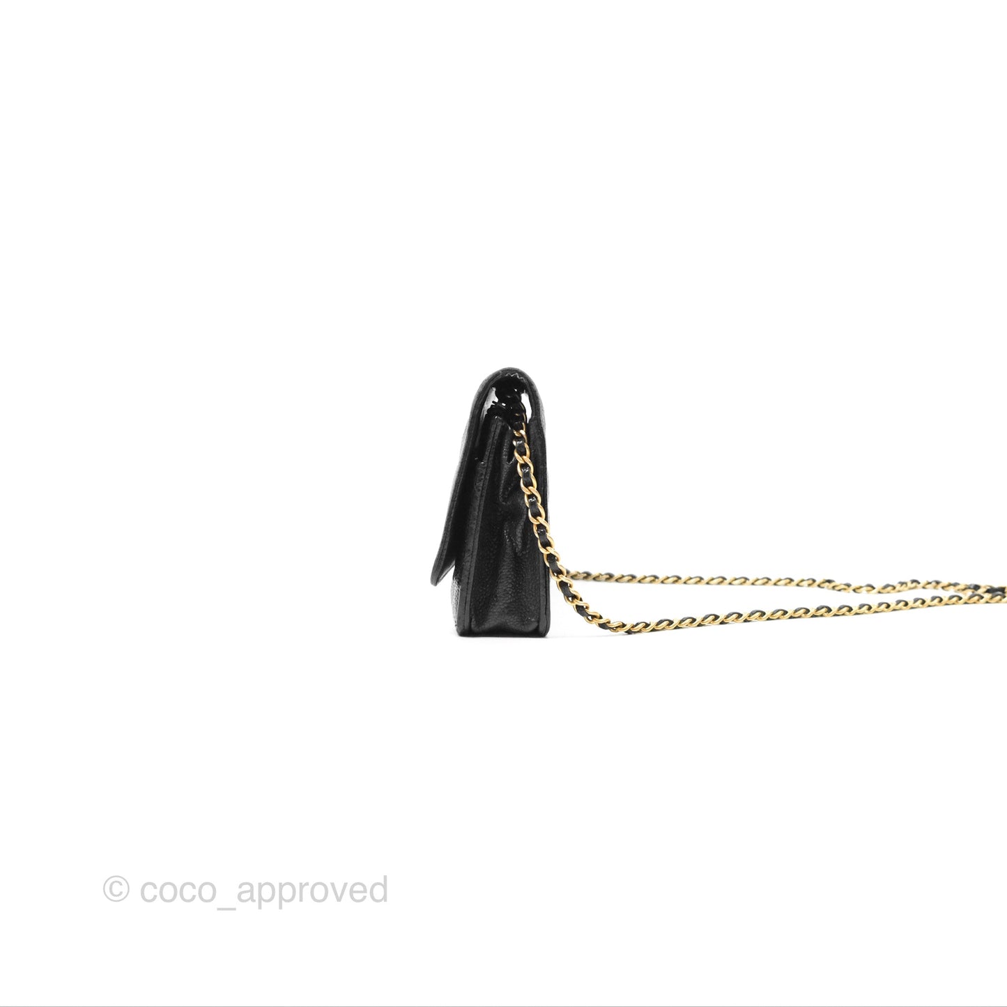 Chanel Boy Wallet on Chain WOC Black Caviar Gold Hardware