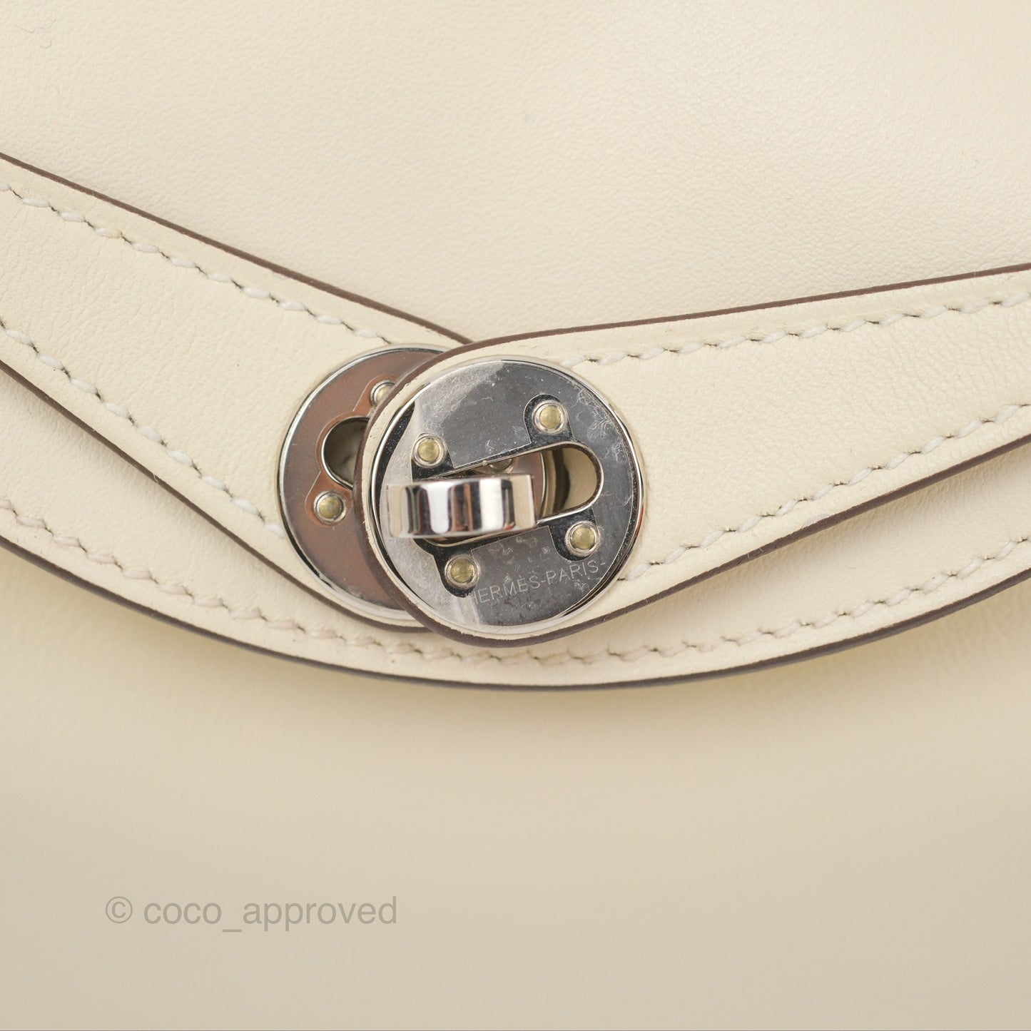 Hermès Mini Lindy 20 Nata/ Lime Swift Palladium Hardware