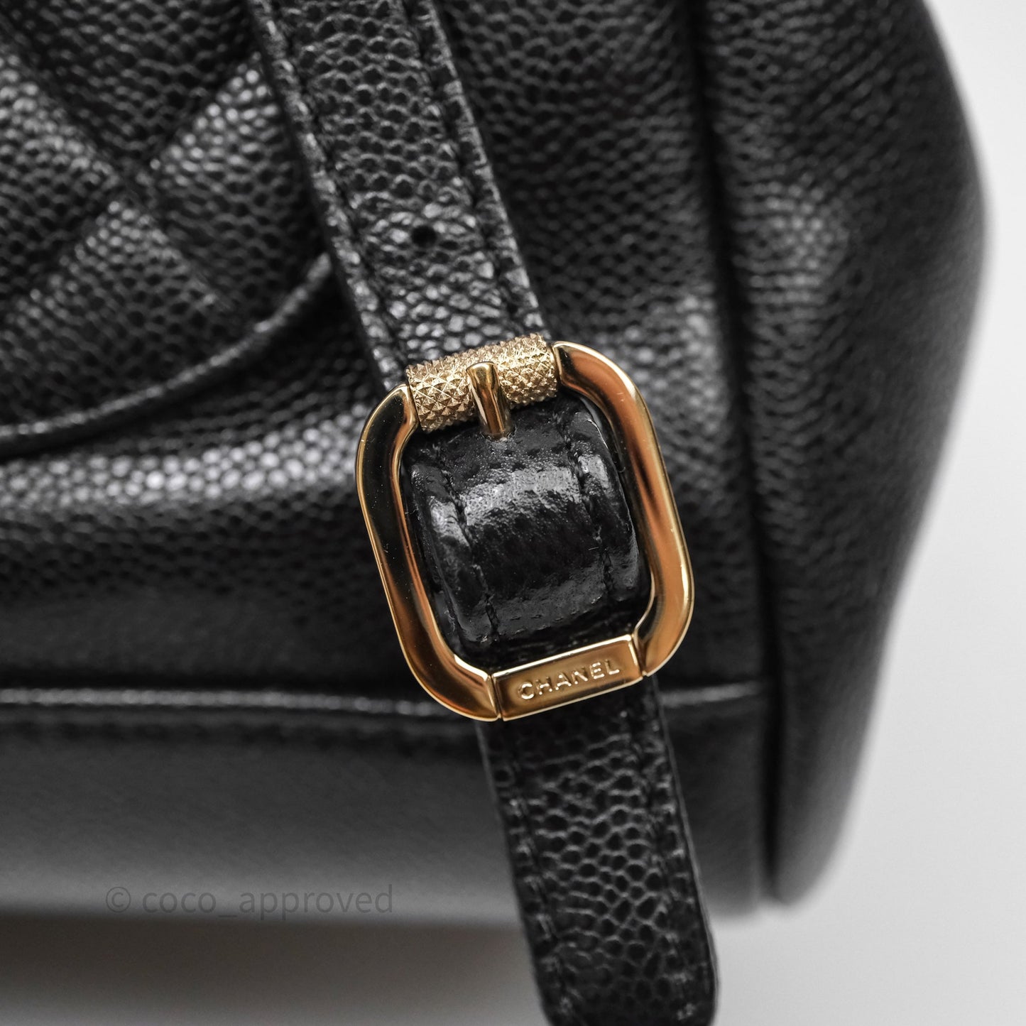 Chanel Quilted Mini Business Affinity Backpack Black Caviar Gold Hardware
