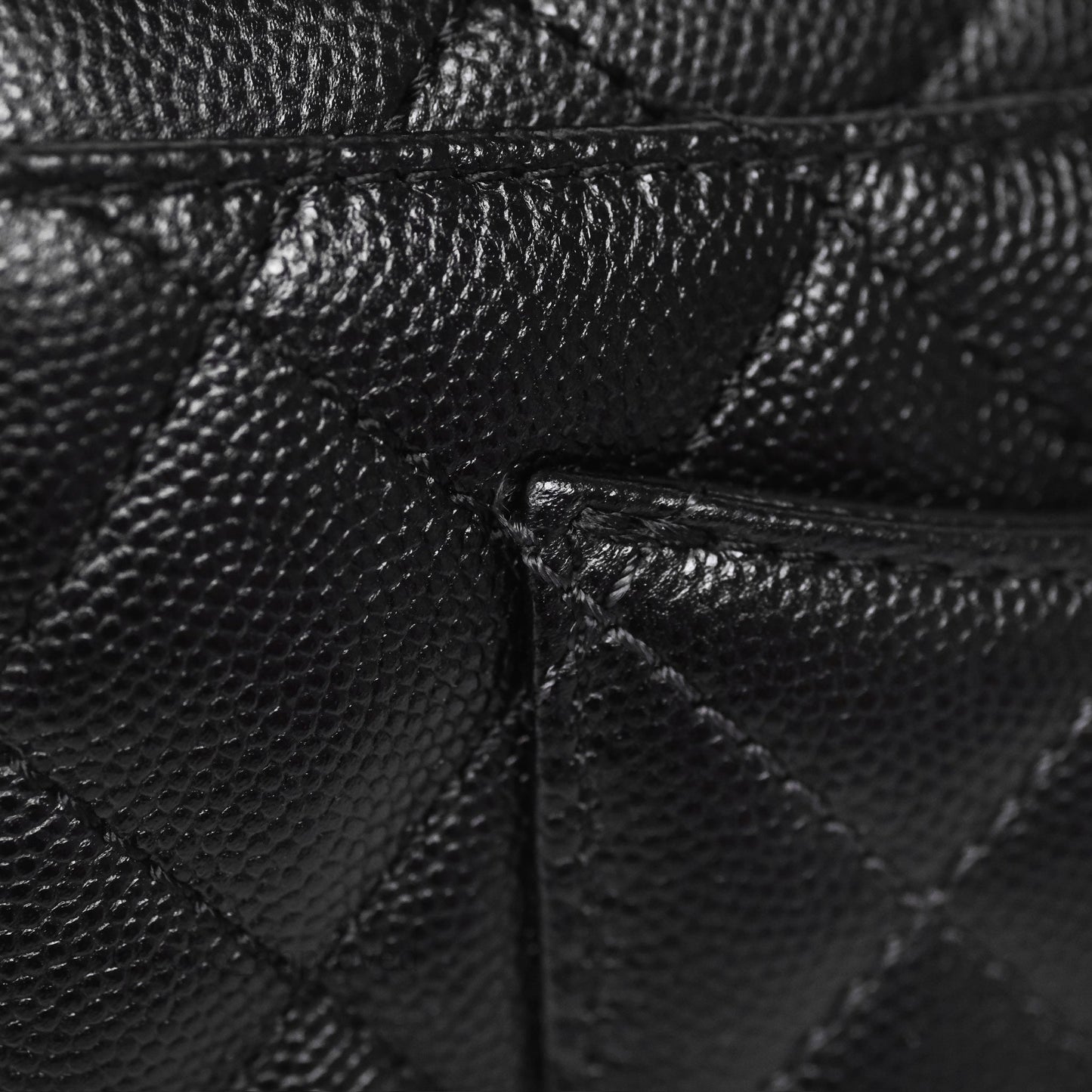 Chanel Mini Coco Handle Quilted Black Caviar Gold Hardware