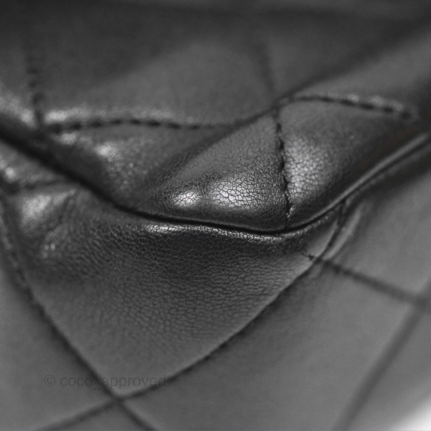 Chanel Mini Top Handle Flap Black Lambskin Aged Gold Hardware