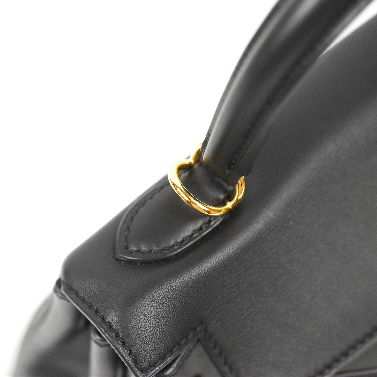 Hermès Retourne Kelly 25 Black Swift Gold Hardware