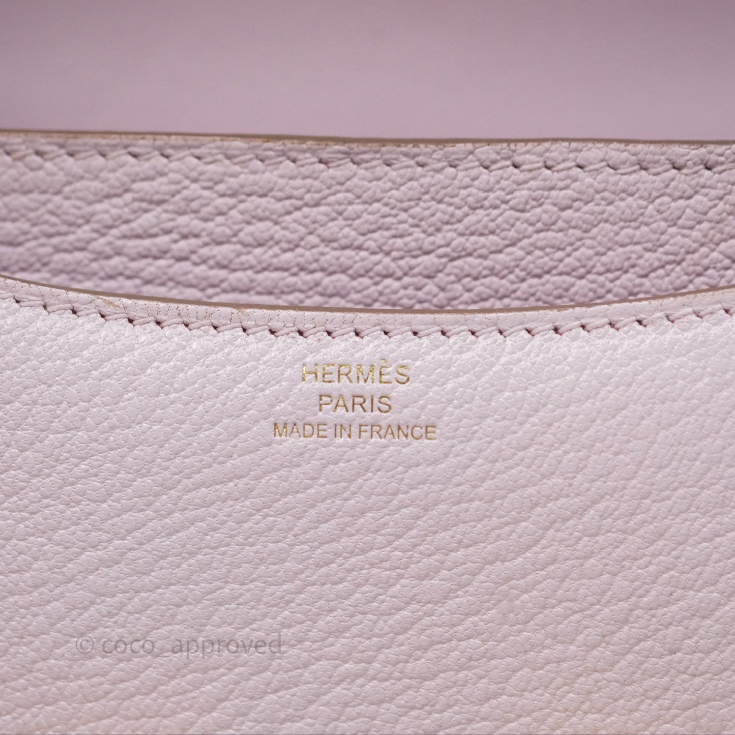 Hermès Constance Mini 18cm Mauve Pale Chevre Mysore Rose Gold Hardware