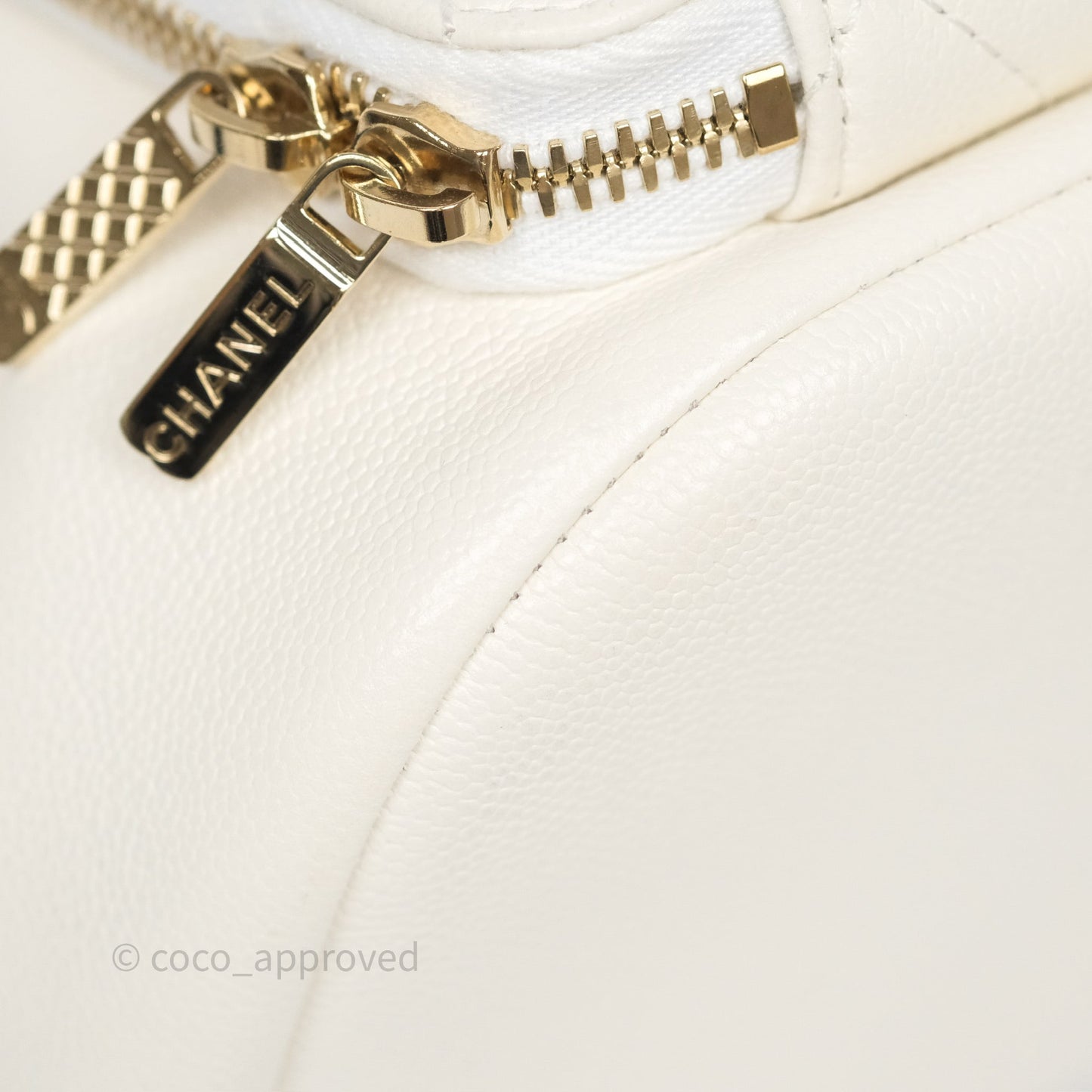 Chanel Quilted Business Affinity Backpack Ivory White Caviar Gold Hardware