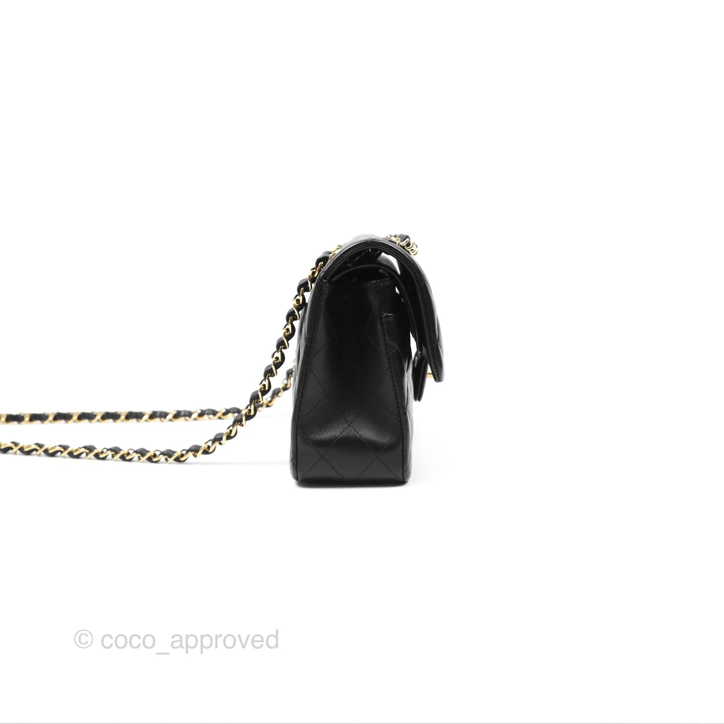 Chanel Small S/M Classic Flap Black Lambskin Gold Hardware