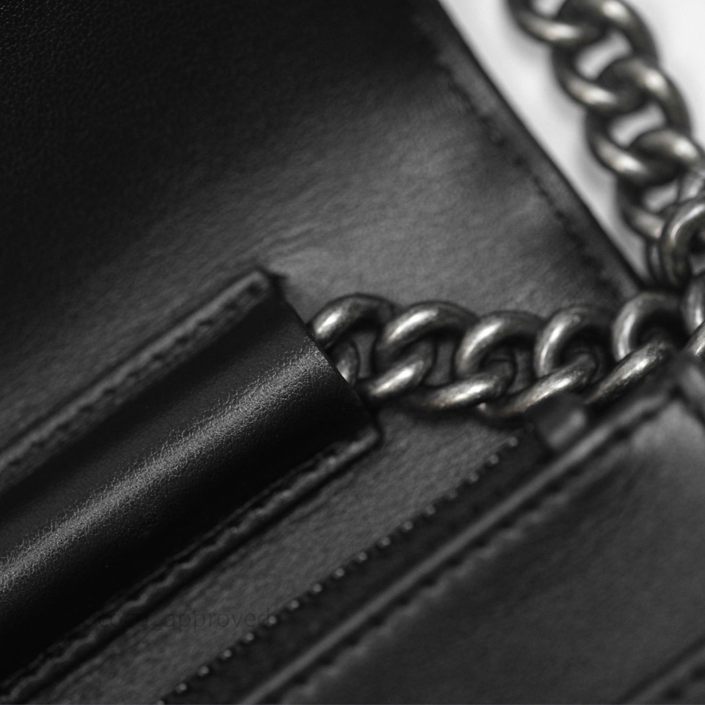 Chanel Quilted Boy Wallet on Chain WOC Black Caviar Ruthenium Hardware
