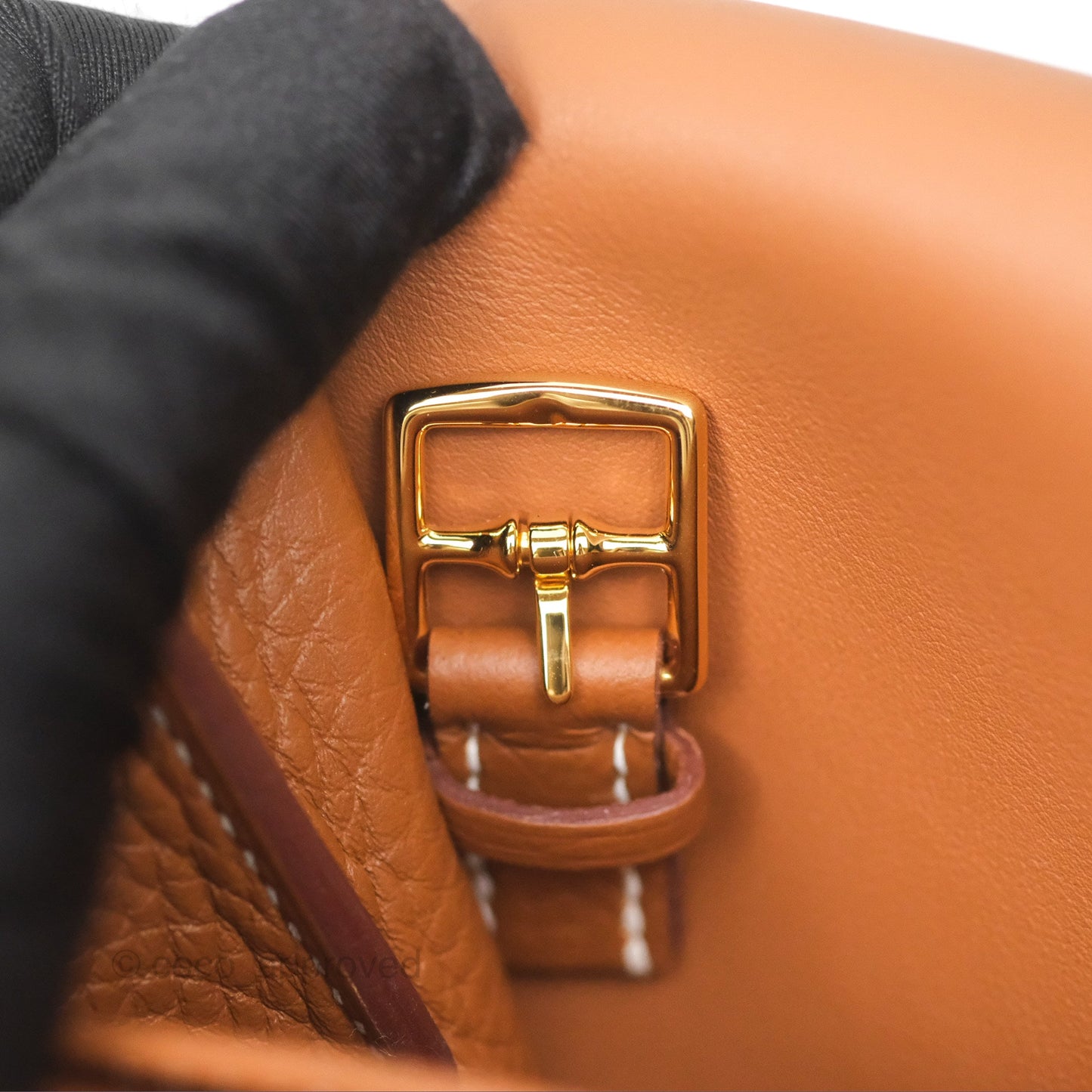 Hermès Halzan 25 Gold Clemence Gold Hardware