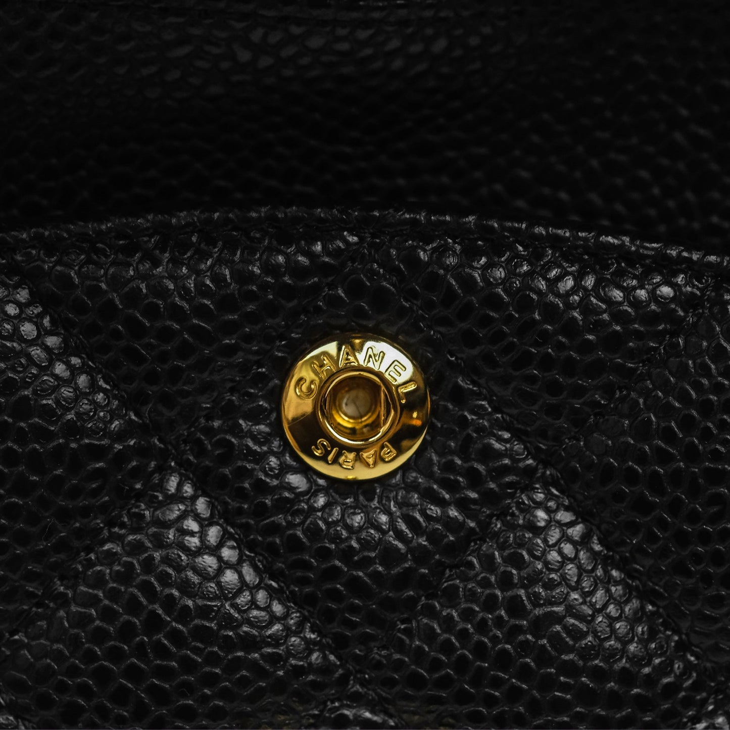 Chanel Small Classic Flap Quilted Black Caviar Gold Hardware