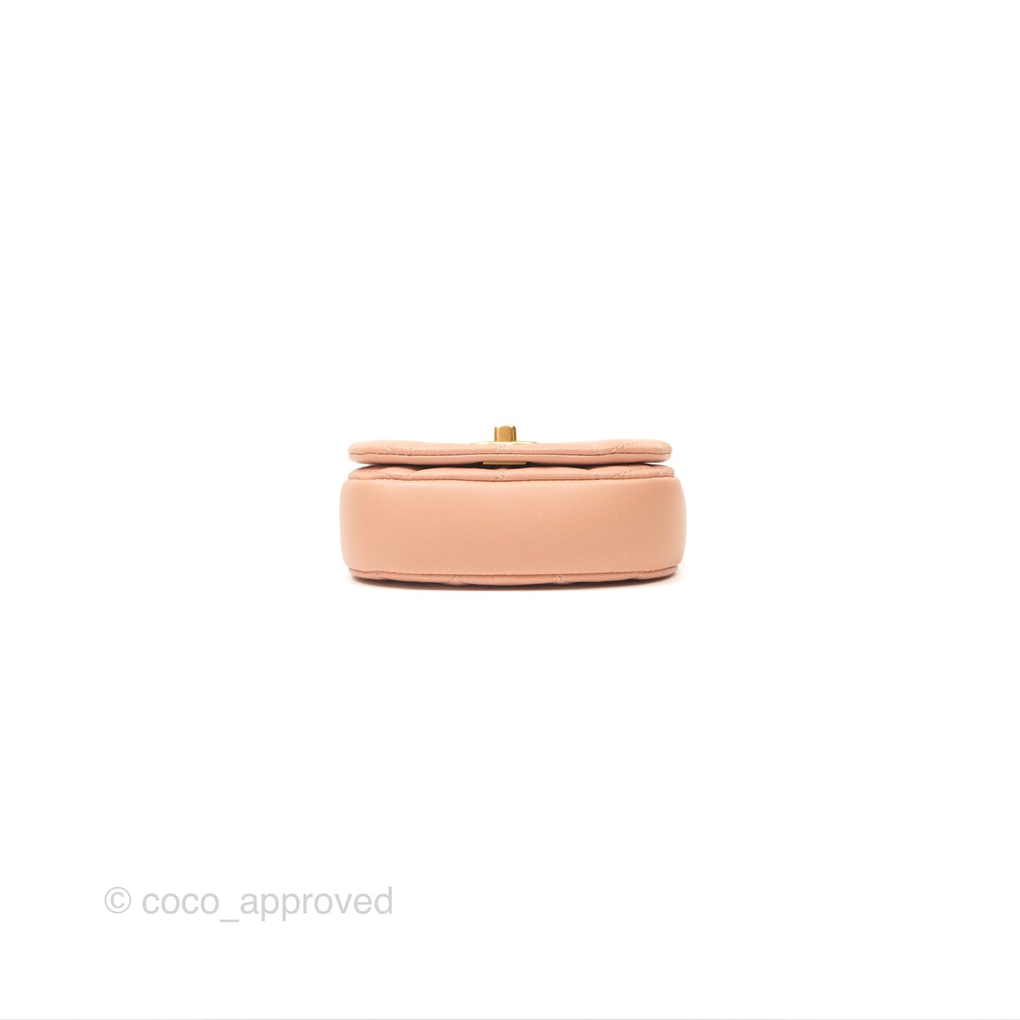 Chanel Mini Clutch with Chain Beige Calfskin Aged Gold Hardware