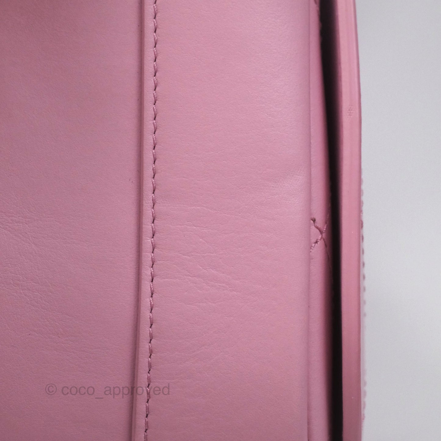 Chanel Stitched Ring My Bag Flap Crossbody Pink Calfskin Silver Hardware