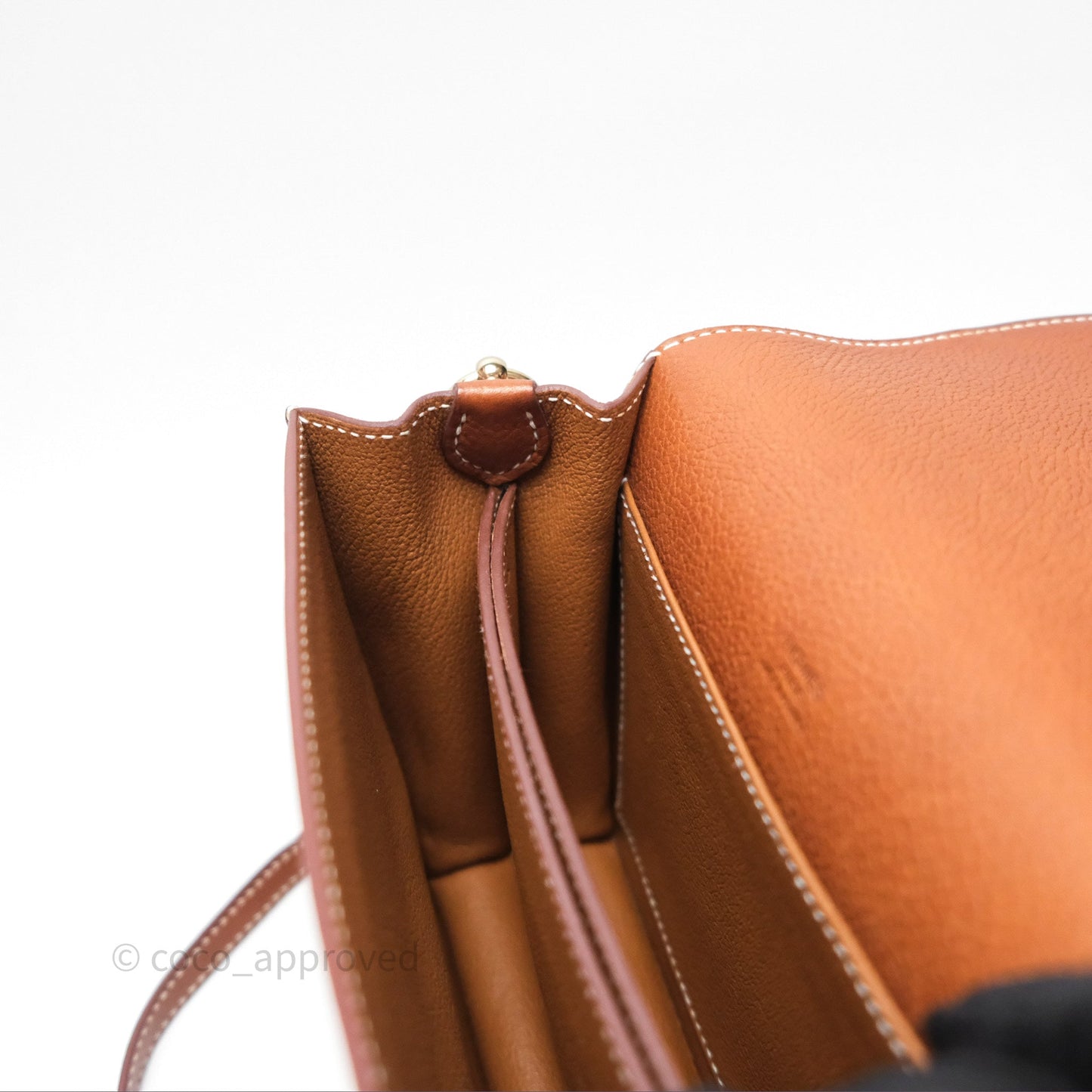 Hermès Roulis Mini Fauve 34 Barenia Gold Hardware