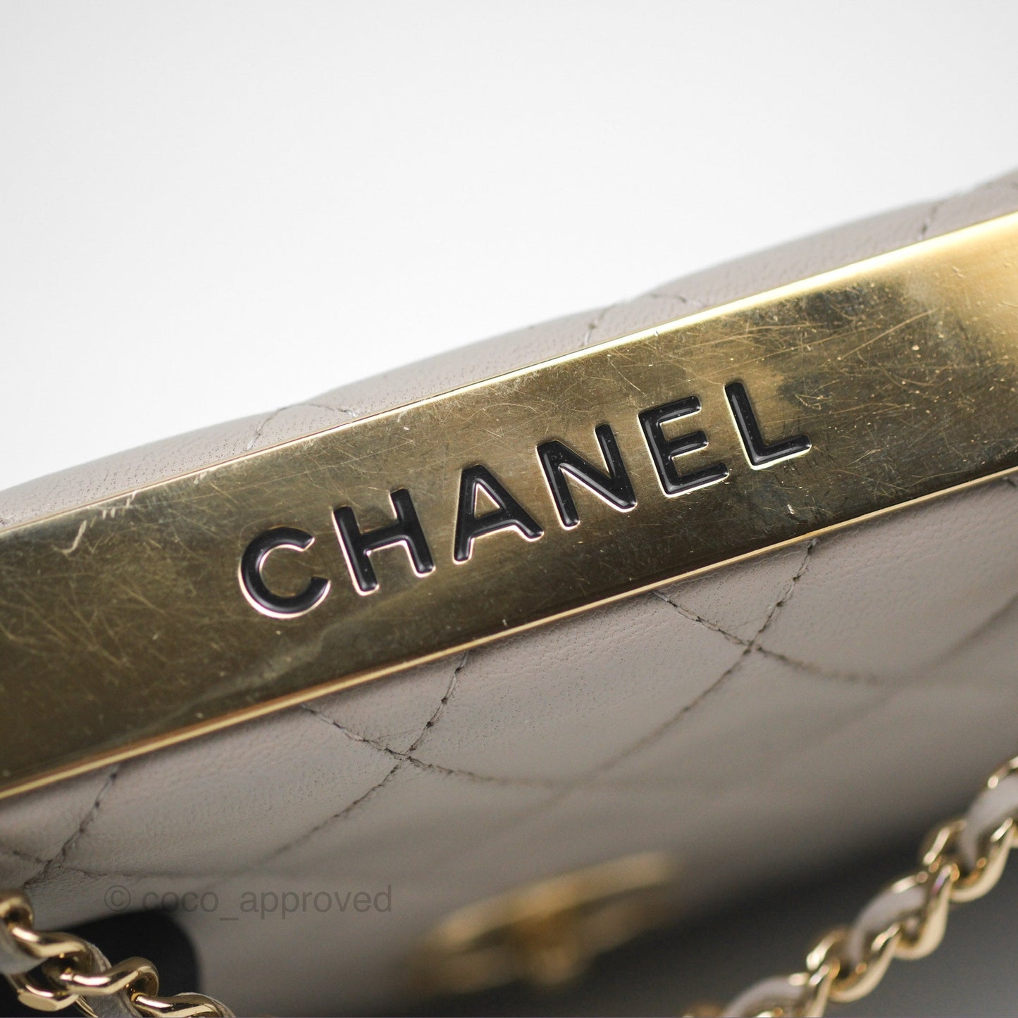 Chanel Trendy CC WOC Quilted Grey Lambskin Gold Hardware