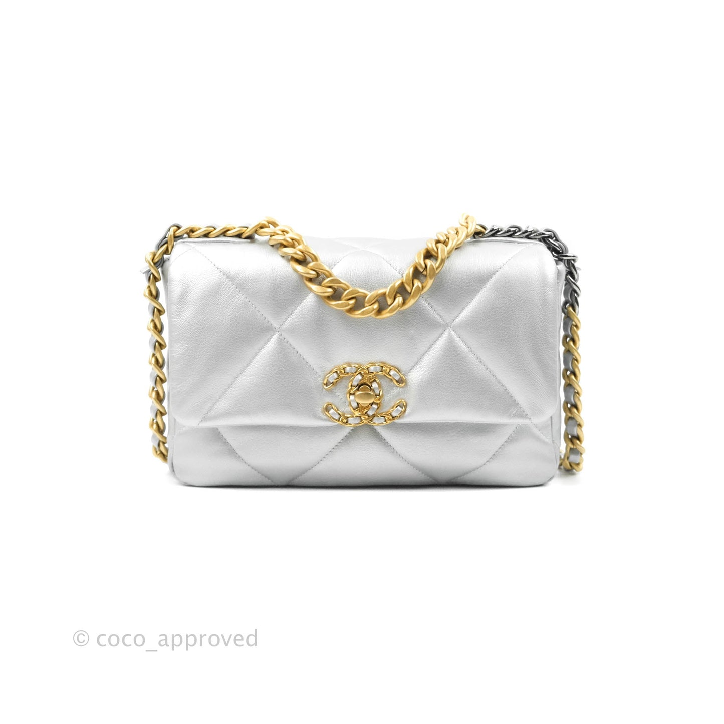 Chanel 19 Small Silver Mixed Hardware 20B