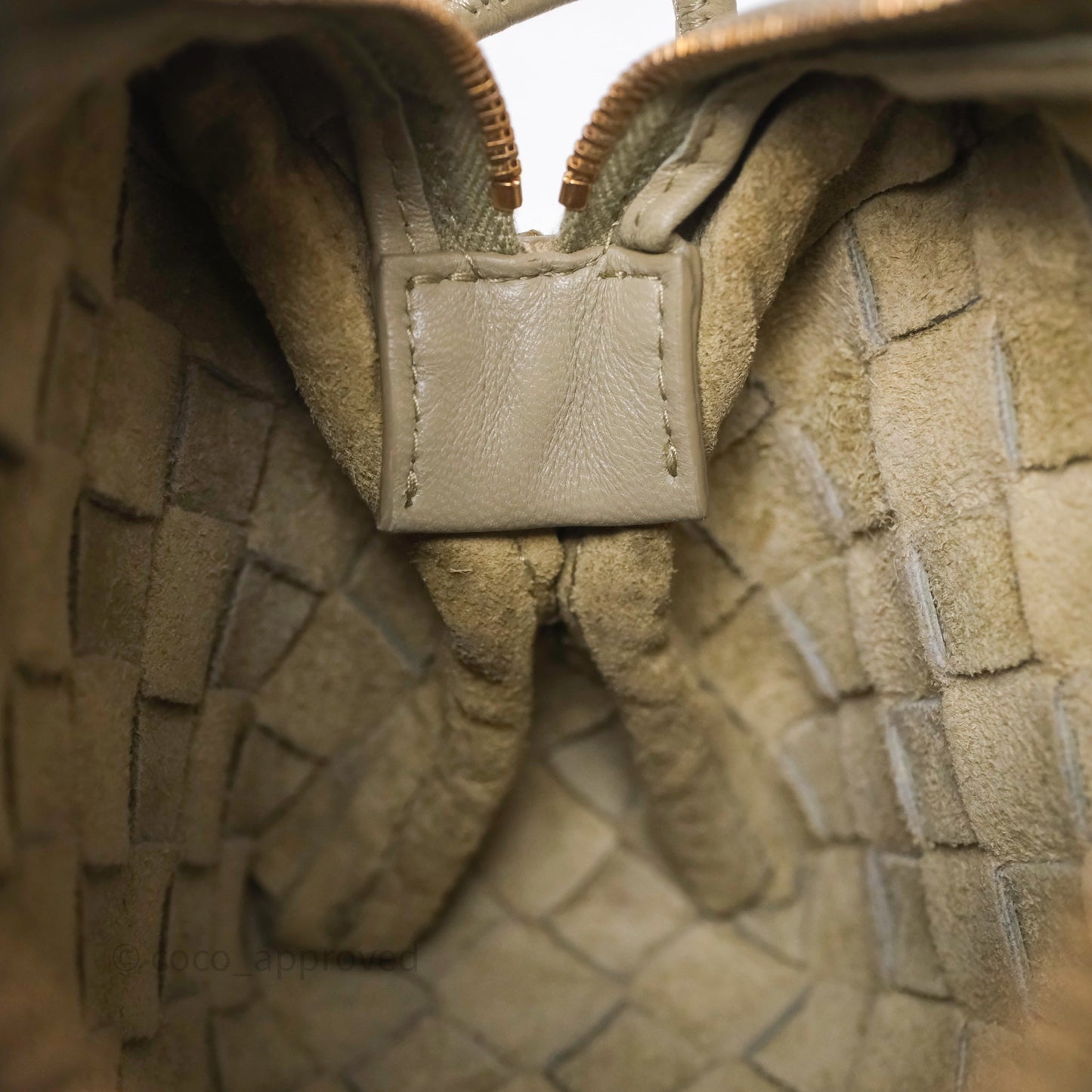Bottega Veneta Mini Loop Camera Bag Intrecciato Lambskin Travertine