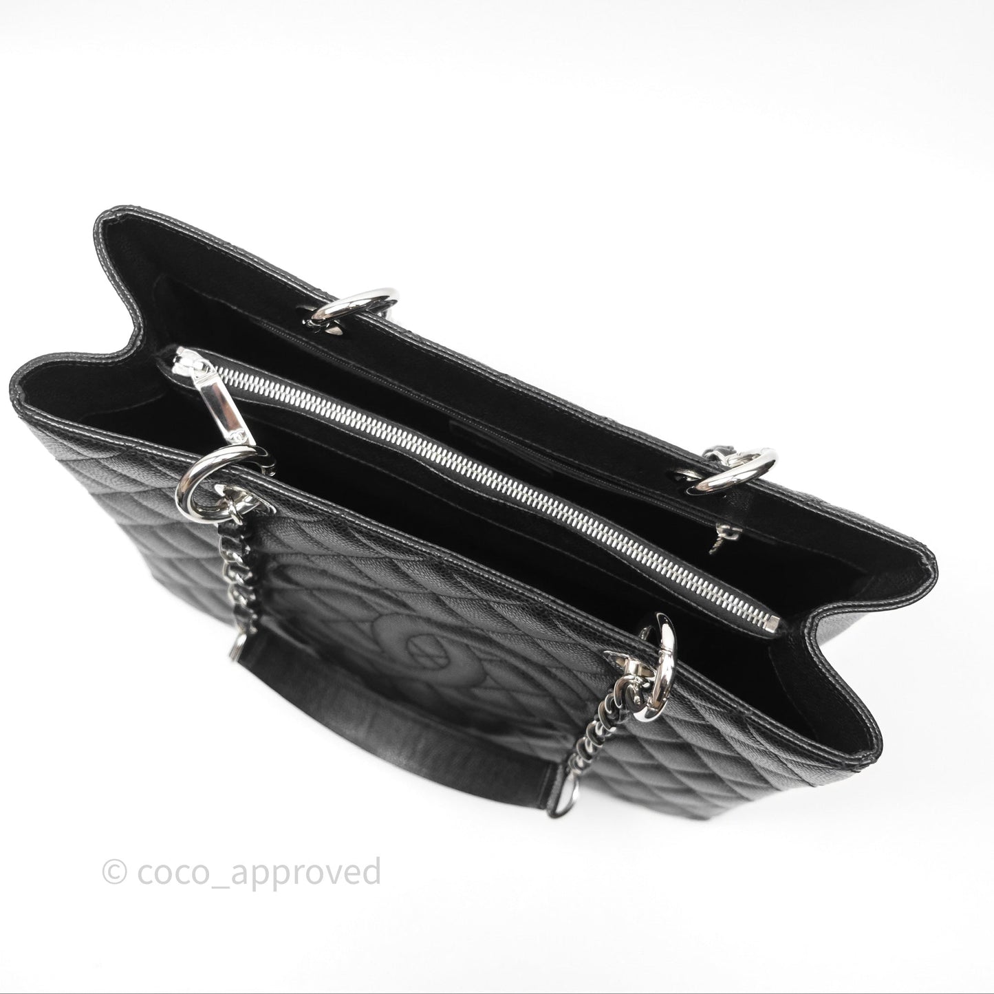 Chanel GST Black Caviar Silver Hardware